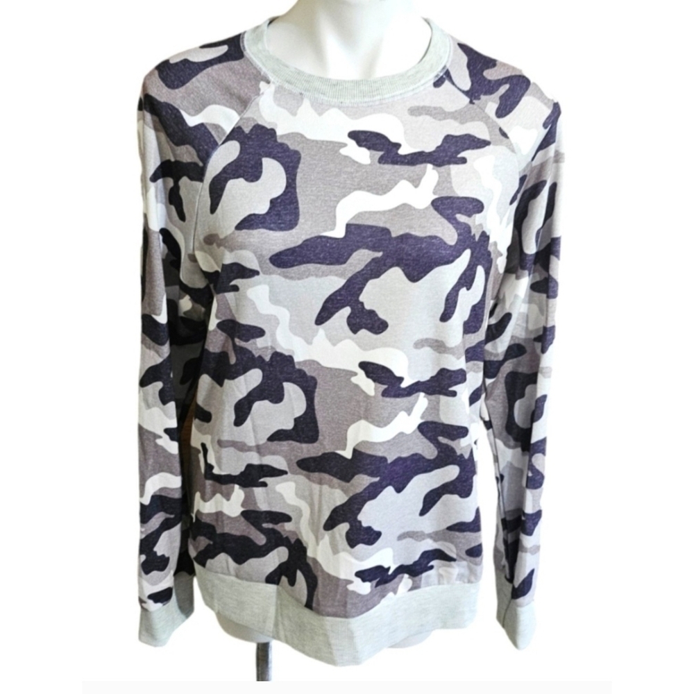 Gray Camo Lightweight Sweatshirt Size L - Picture 9 of 9